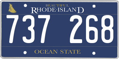 RI license plate 737268