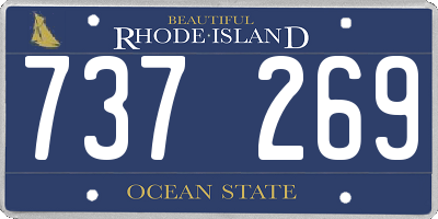 RI license plate 737269