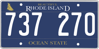 RI license plate 737270
