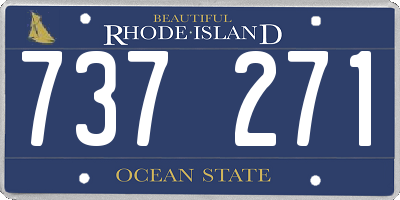 RI license plate 737271