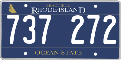 RI license plate 737272