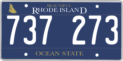 RI license plate 737273