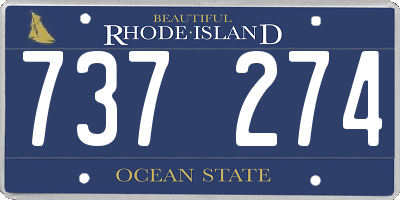 RI license plate 737274