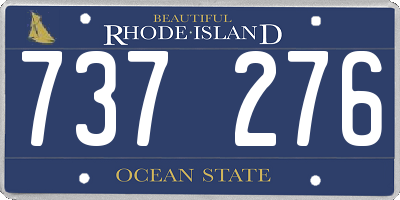 RI license plate 737276