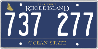 RI license plate 737277