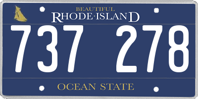 RI license plate 737278