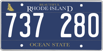RI license plate 737280