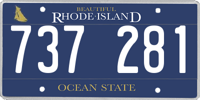 RI license plate 737281