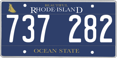 RI license plate 737282