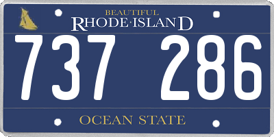 RI license plate 737286