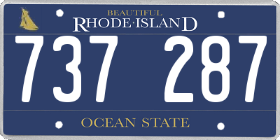 RI license plate 737287