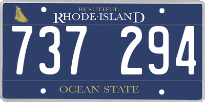 RI license plate 737294