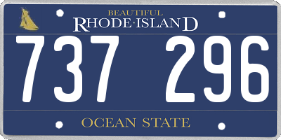 RI license plate 737296
