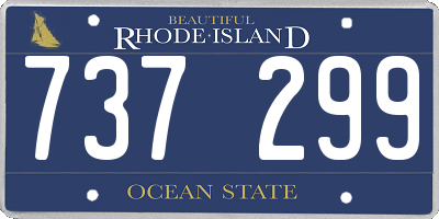 RI license plate 737299