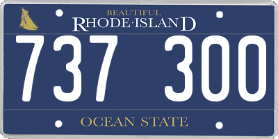 RI license plate 737300
