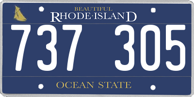 RI license plate 737305