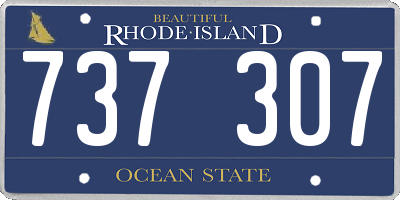 RI license plate 737307