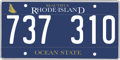 RI license plate 737310