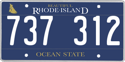 RI license plate 737312