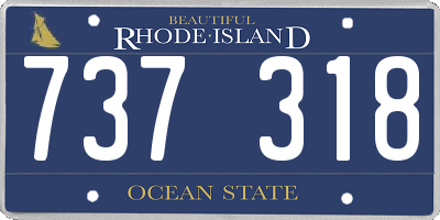 RI license plate 737318