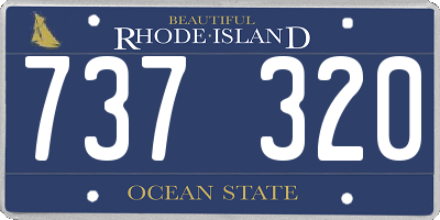 RI license plate 737320