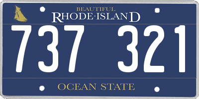 RI license plate 737321