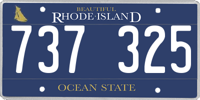 RI license plate 737325