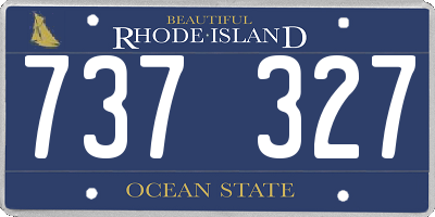 RI license plate 737327