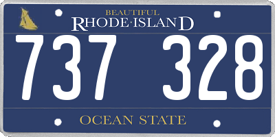 RI license plate 737328