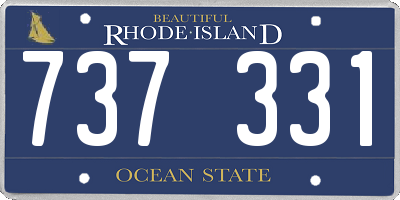 RI license plate 737331