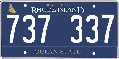 RI license plate 737337