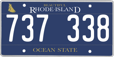 RI license plate 737338