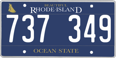 RI license plate 737349
