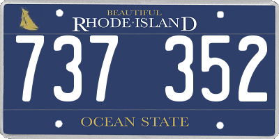 RI license plate 737352