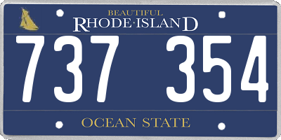 RI license plate 737354