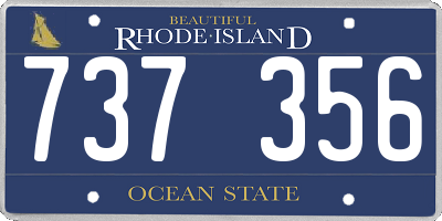 RI license plate 737356