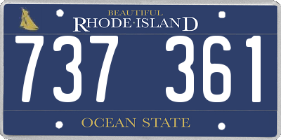 RI license plate 737361