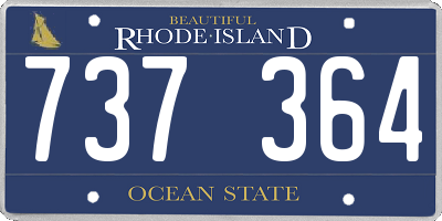 RI license plate 737364