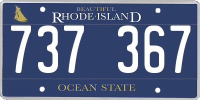 RI license plate 737367