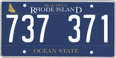 RI license plate 737371