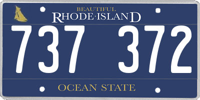 RI license plate 737372