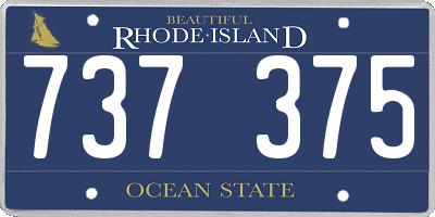 RI license plate 737375