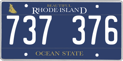 RI license plate 737376