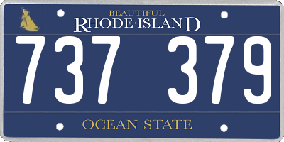 RI license plate 737379