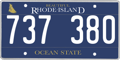RI license plate 737380