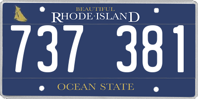 RI license plate 737381