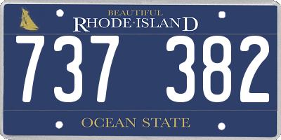 RI license plate 737382
