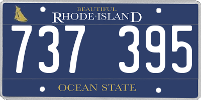 RI license plate 737395