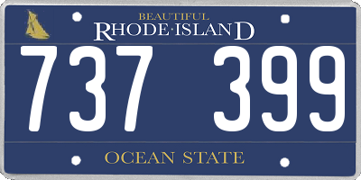 RI license plate 737399