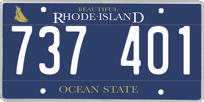 RI license plate 737401